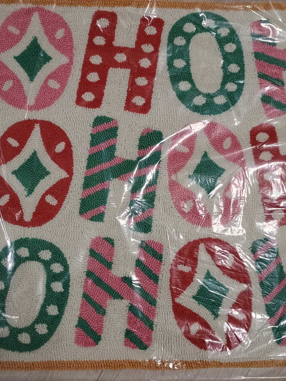 2x3 Ho Ho Ho Hooked Rug Christmas Santa Floor Door Mat Entry Way NEW